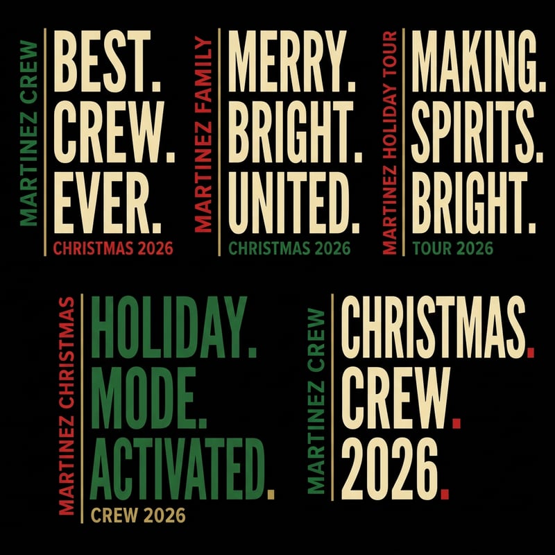 Personalized Christmas Typography Collection