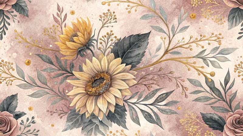 Luxurious Watercolor Floral Illustration