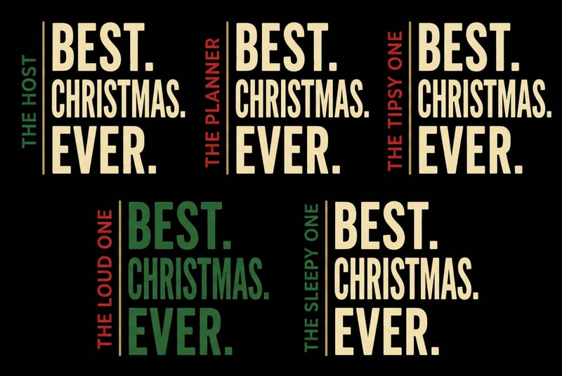 Adult Christmas Typography Designs