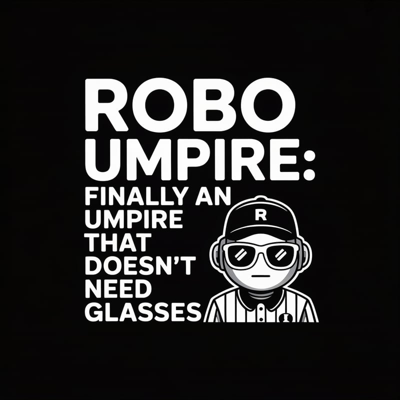 Robo Umpire Baseball Illustration