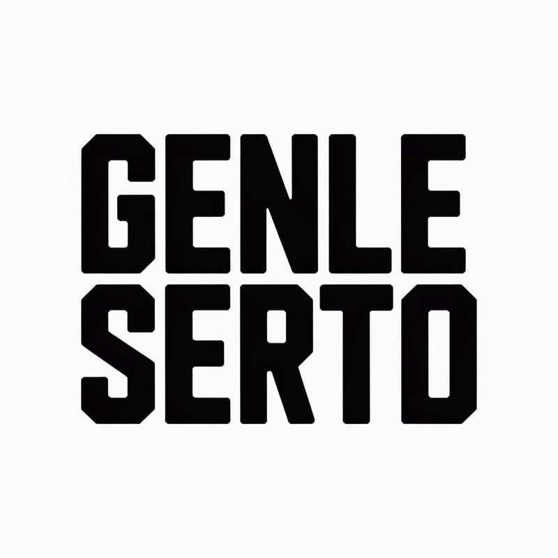Black Vector Text on White Background