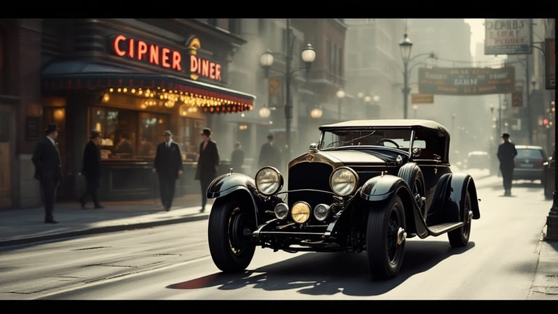 Cinematic 1920s New York Street Scene