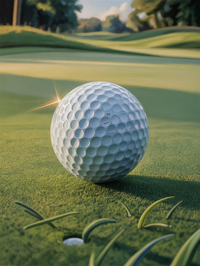 Golf Balls and Grass Detail