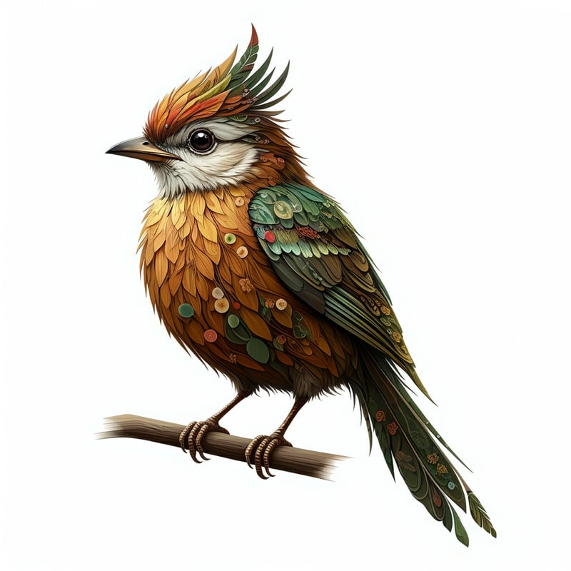 Floral Patterned Bird Art