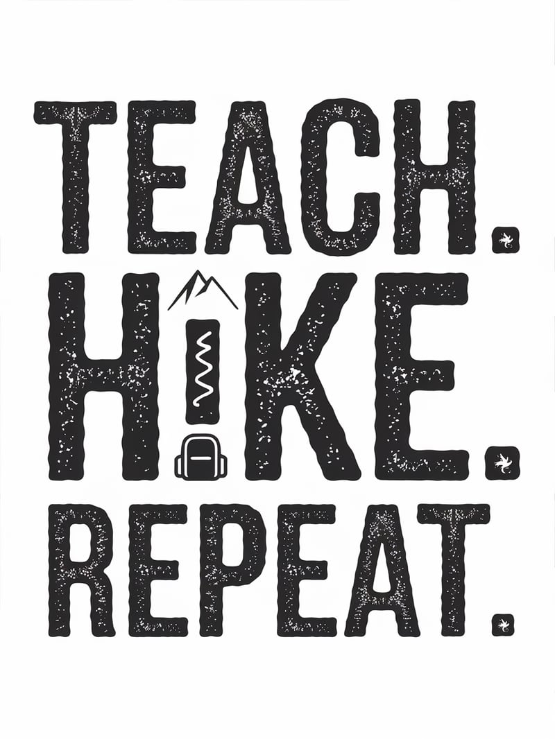 Chalkboard Typography: Teach Hike Repeat