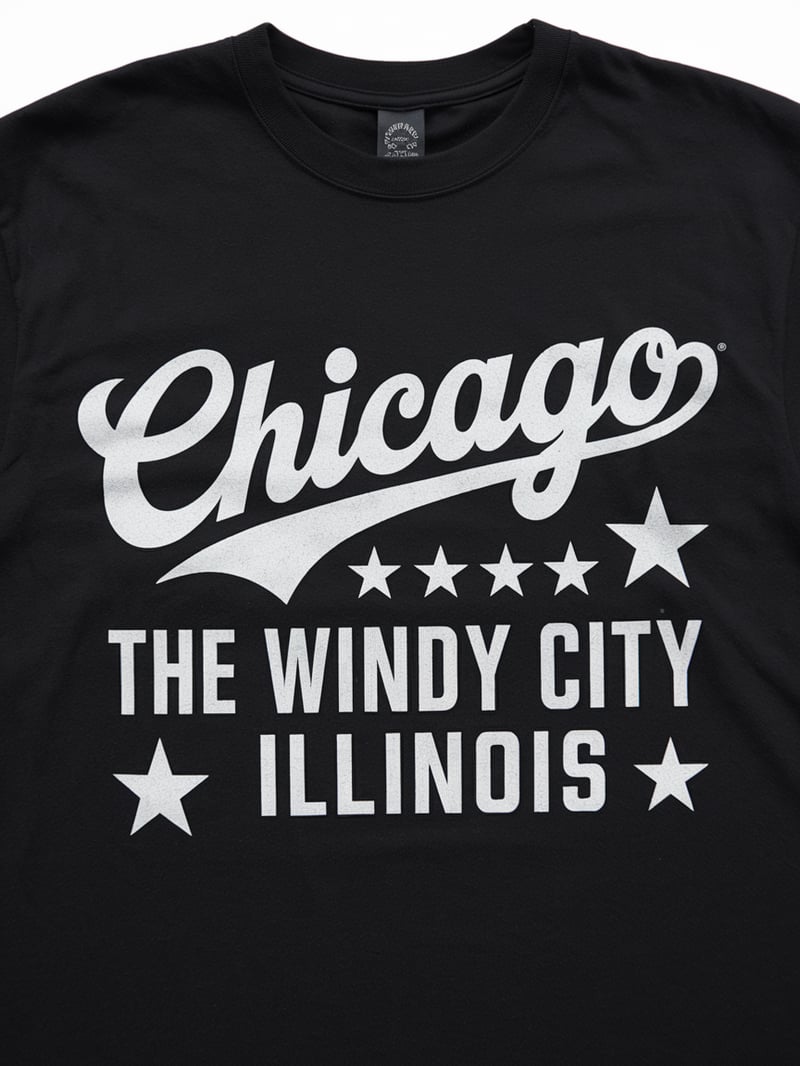 Chicago Windy City Black T-Shirt