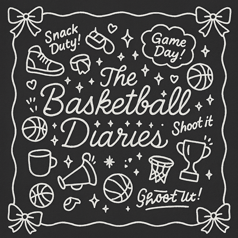 Basketball Doodle Line Art Design