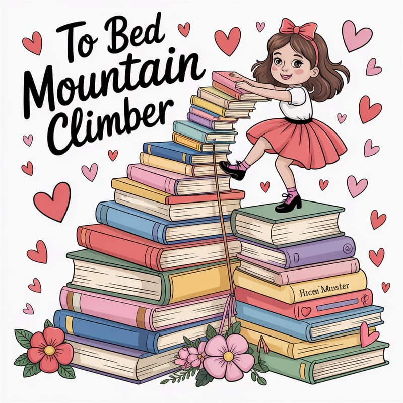 Girly Mountain Climber Illustration