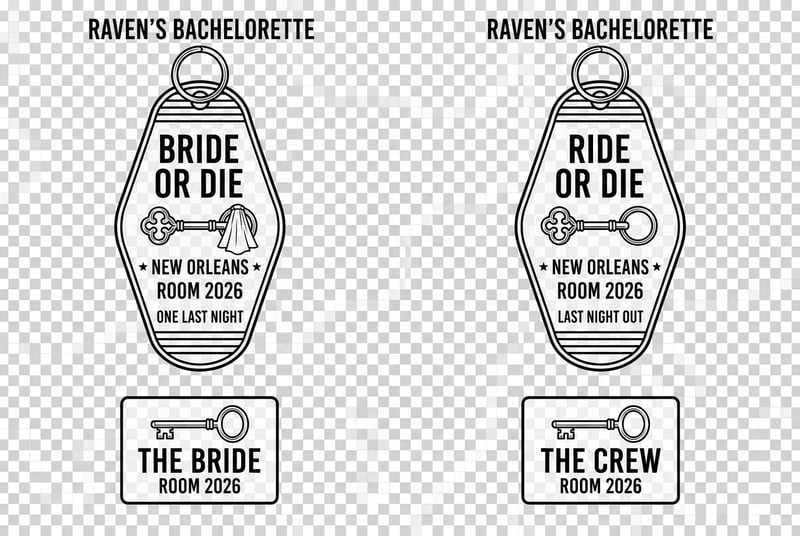 Haunted Hotel Key-Tag Bachelorette Set