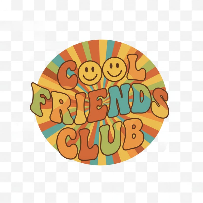Groovy Vintage Design Cool Friends Club
