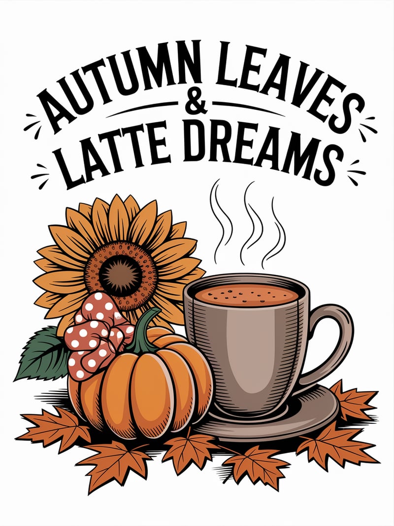 Autumn Leaves & Latte Dreams Graphic