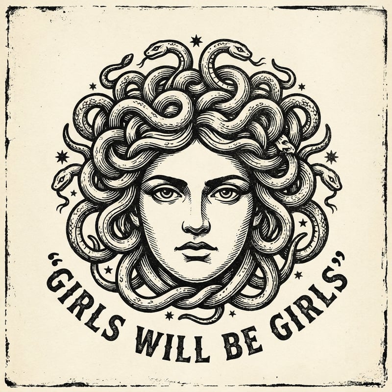 Vintage Medusa Feminist Illustration