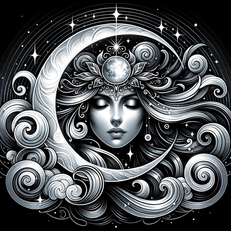 Ethereal Moon Goddess Portrait