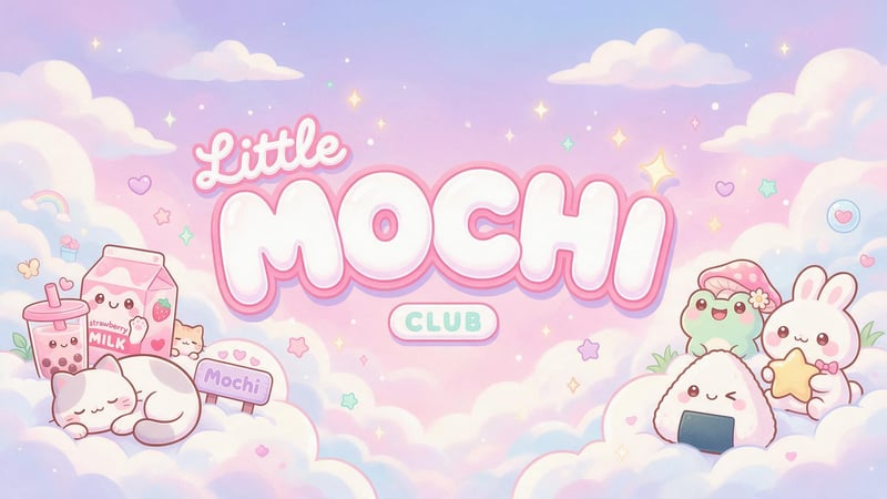 Kawaii Pastel Mochi Club Banner
