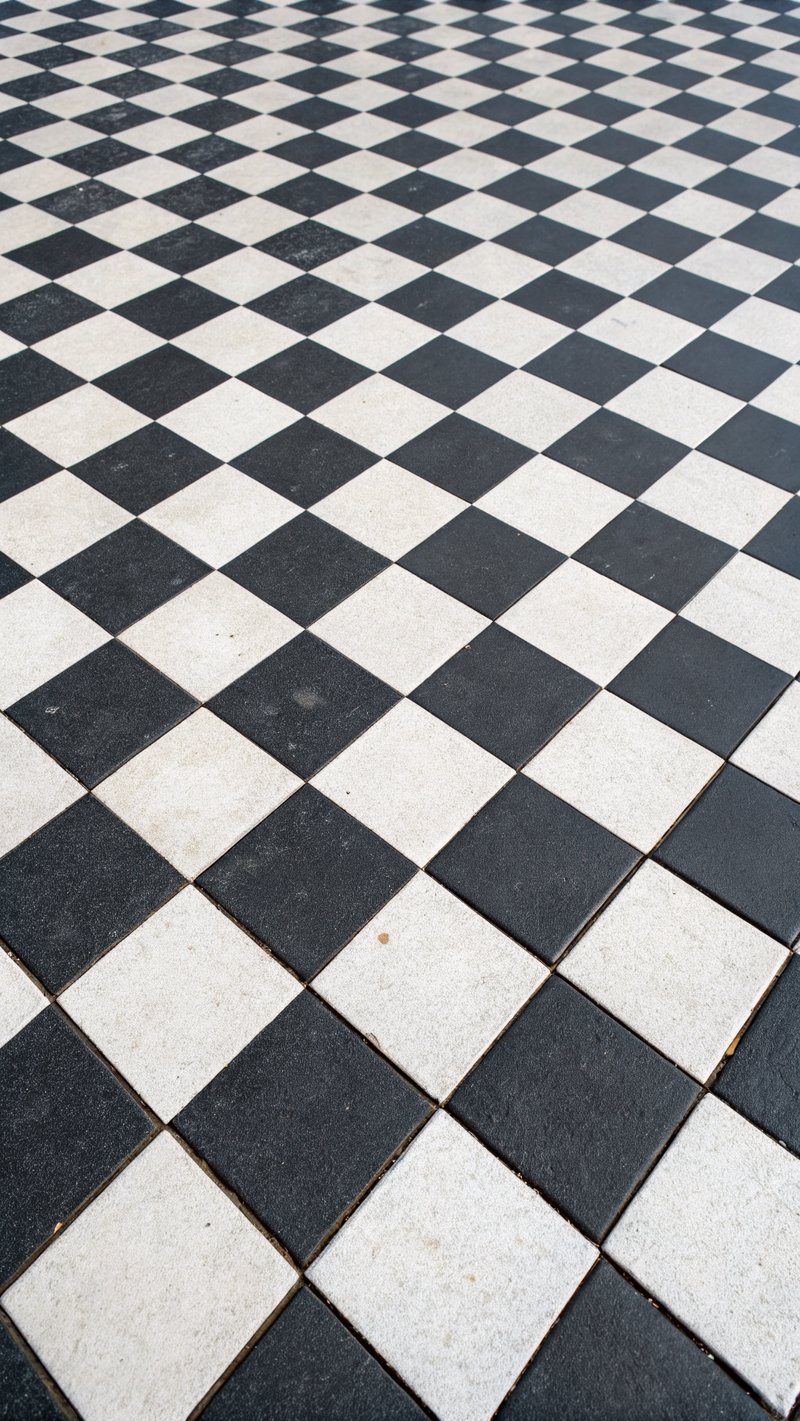 Seamless Black and White Checkerboard Pattern
