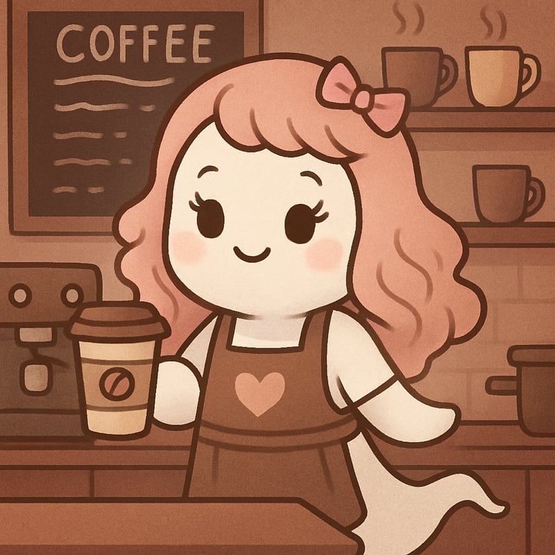 Girly Ghost Barista Art