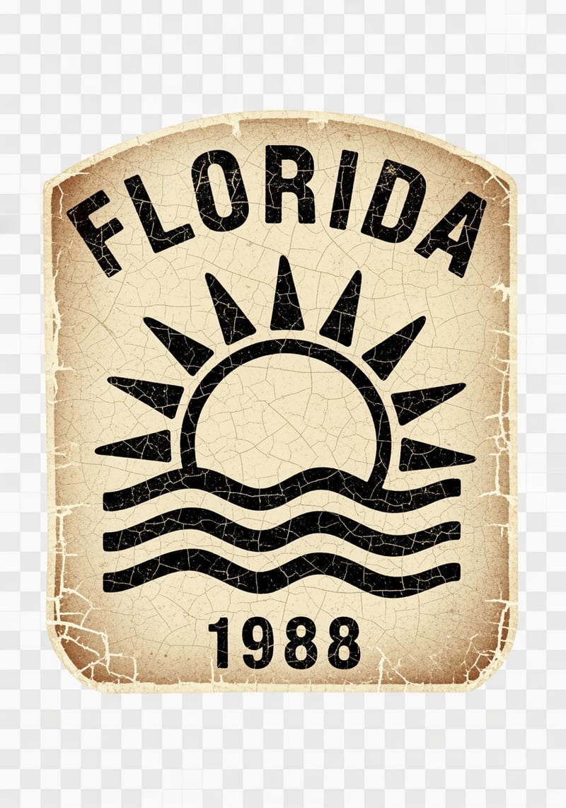Vintage 1988 Florida Badge