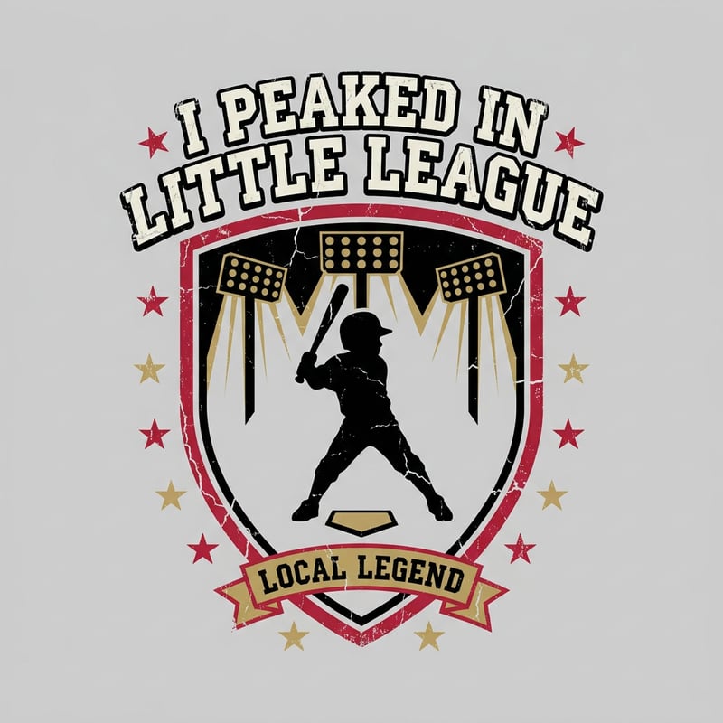 Retro Little League Nostalgia Badge Design