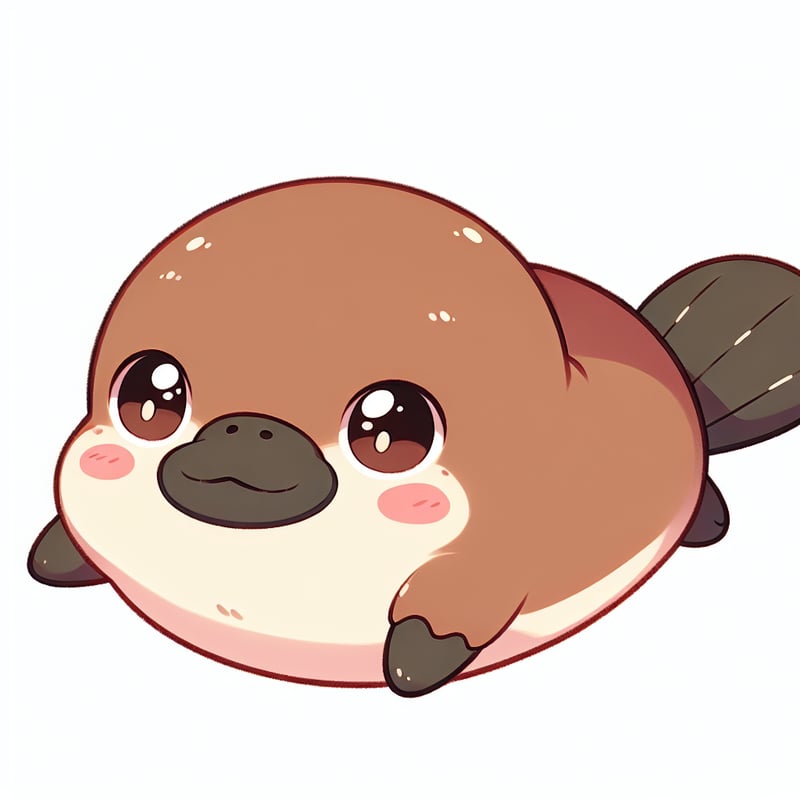 Cute Kawaii Platypus Illustration