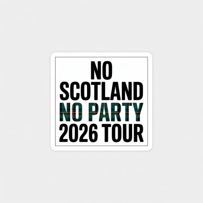 No Scotland No Party 2026 Tour Design