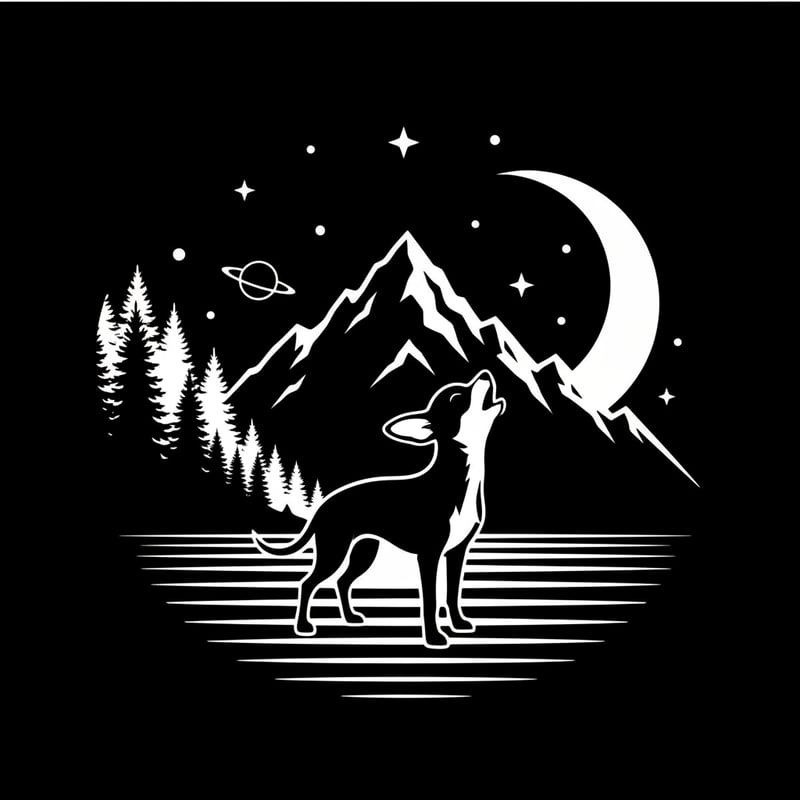 Black & White Nighttime Logo