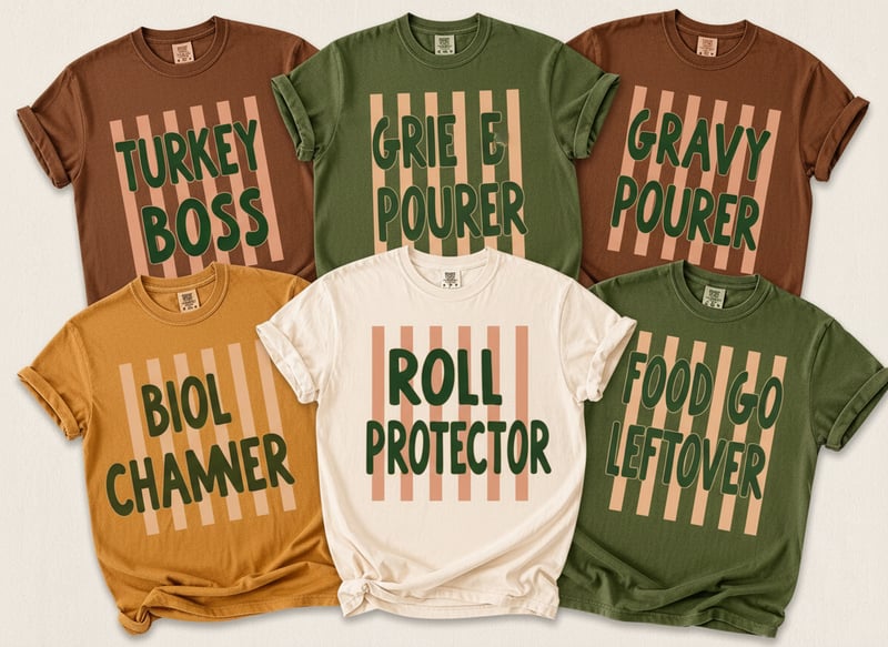 Thanksgiving Family Food Roles Shirts