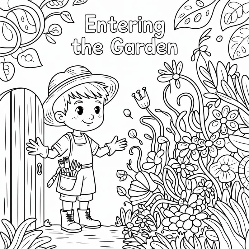 Children's Garden Coloring Page