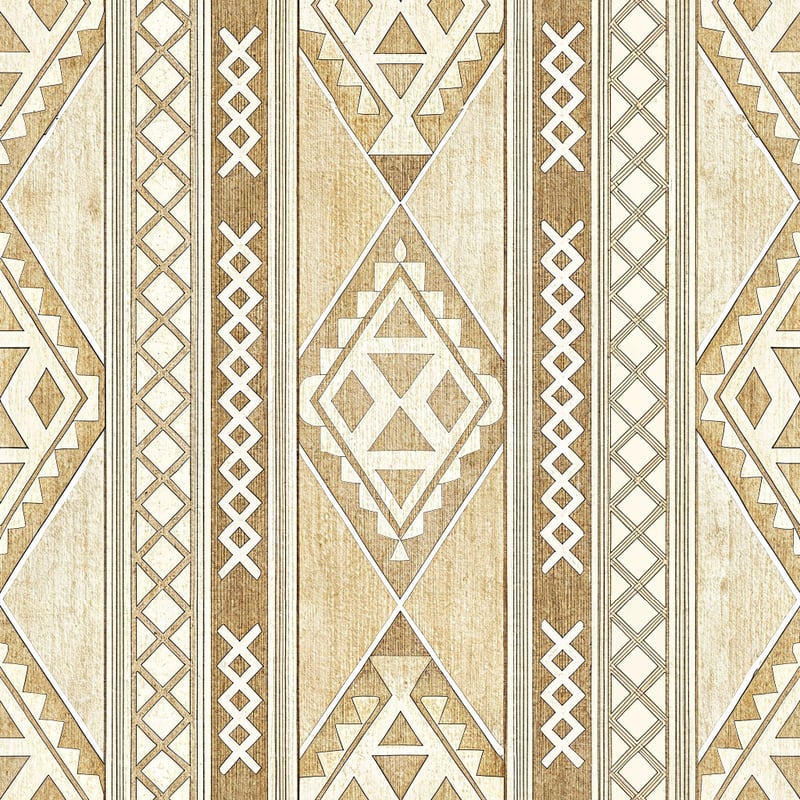Beige and Ivory Geometric Stripe Pattern