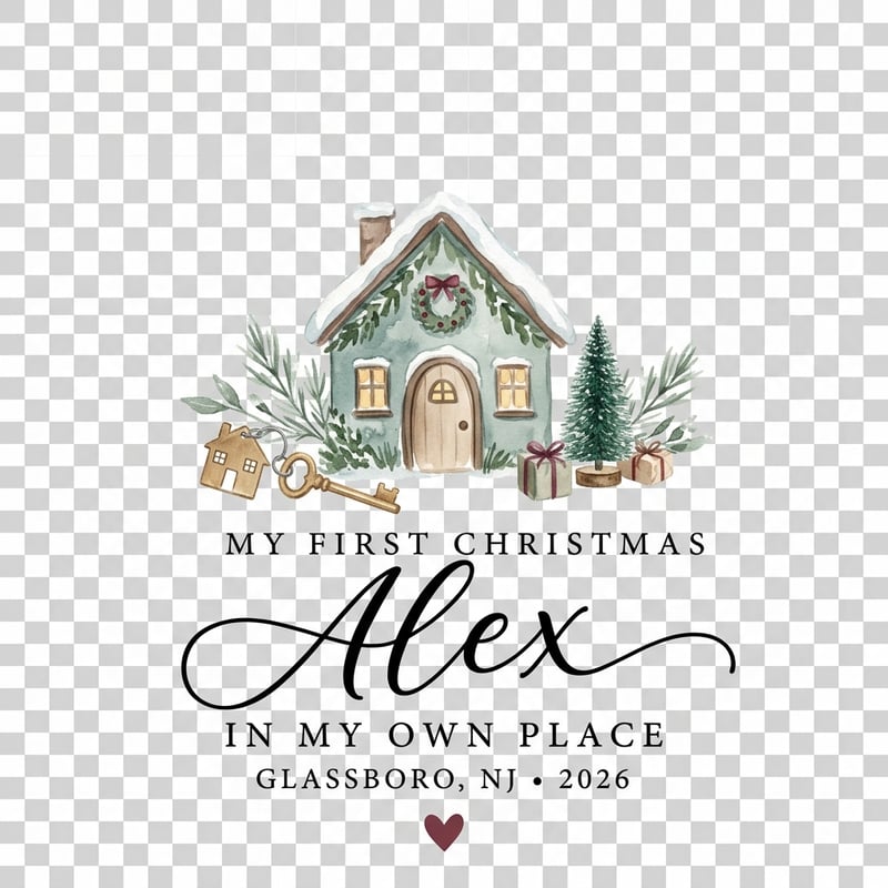 Watercolor Christmas Ornament Design