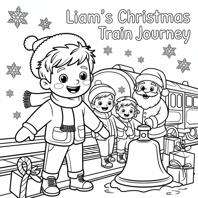 Liam’s Christmas Train Journey Art
