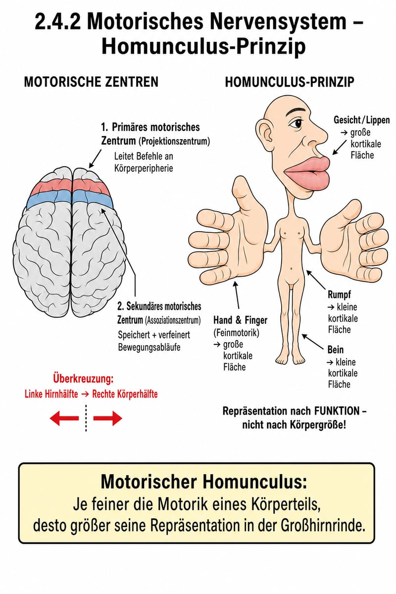 Motorisches Nervensystem Homunculus Illustration