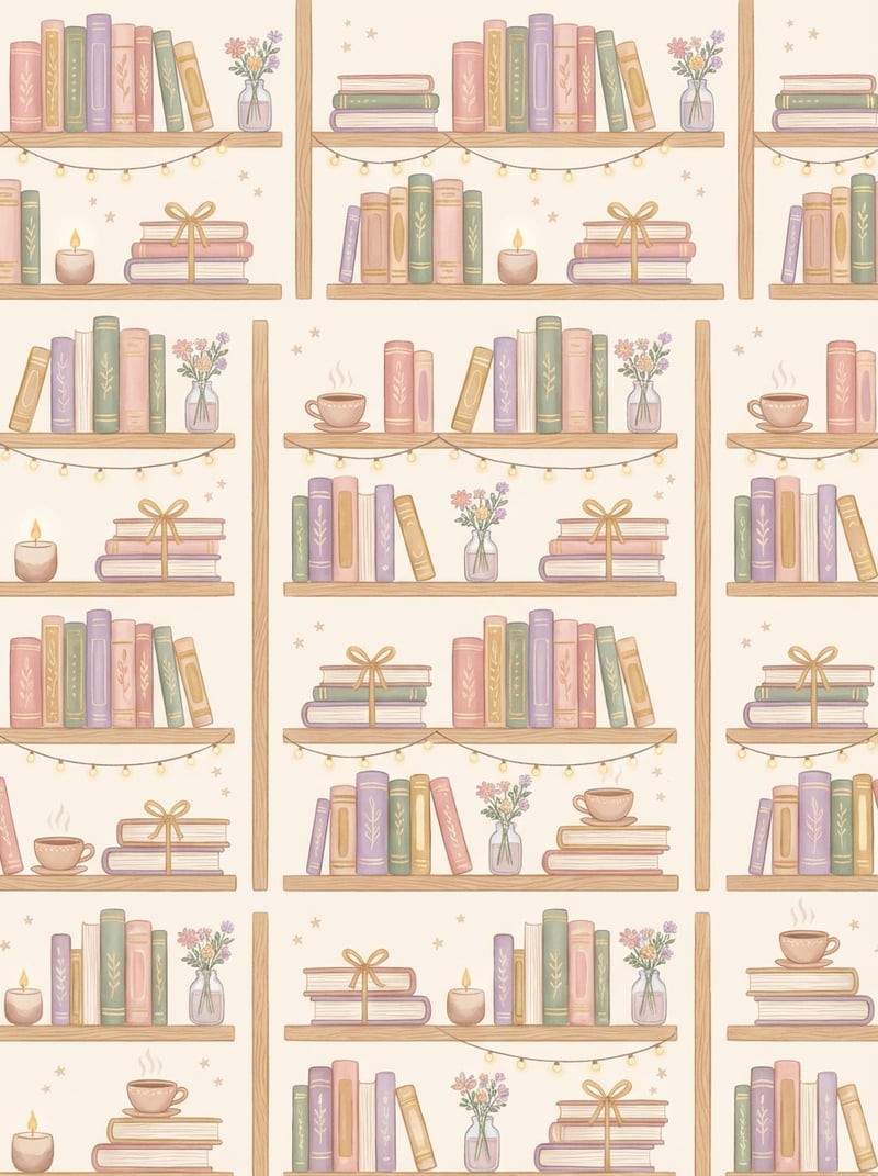 Romantasy Pastel Cozy Library Pattern