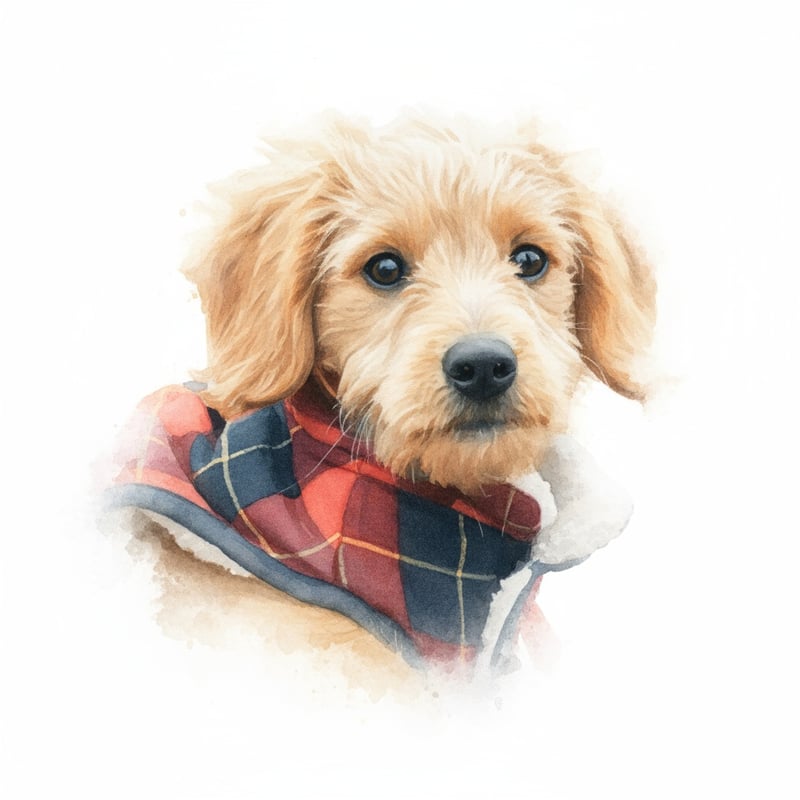 Soft Watercolor Dog Portrait