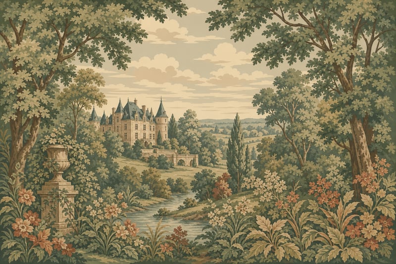 European Chateau Verdure Tapestry