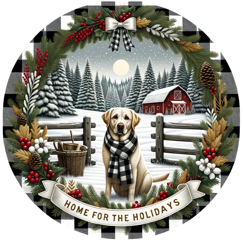 Christmas Labrador Sublimation Art