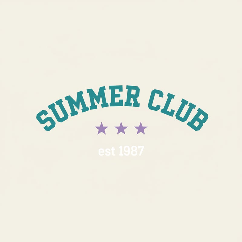 Teal Summer Club Varsity Design