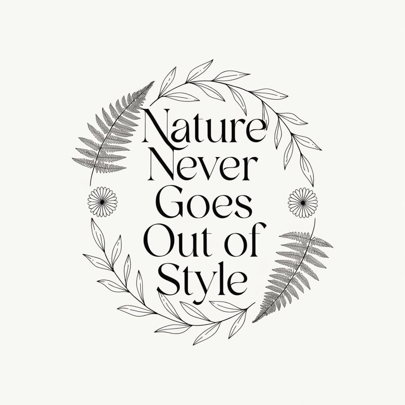 Minimalist Nature Typography Design