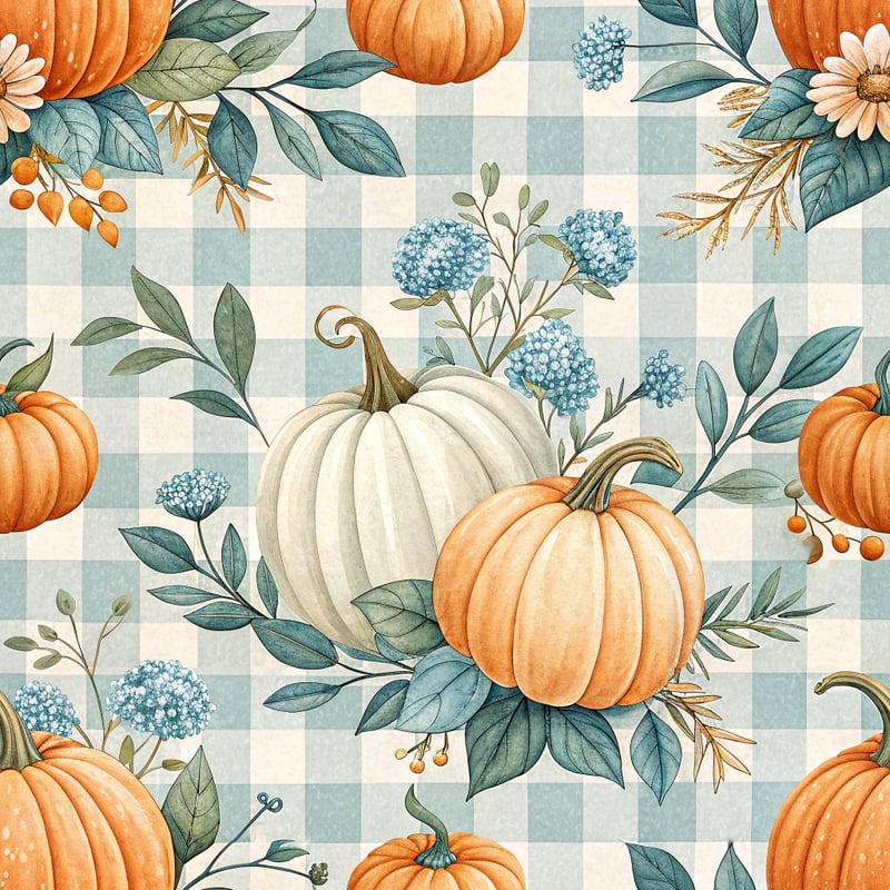 Vintage Autumn Pumpkin Pattern