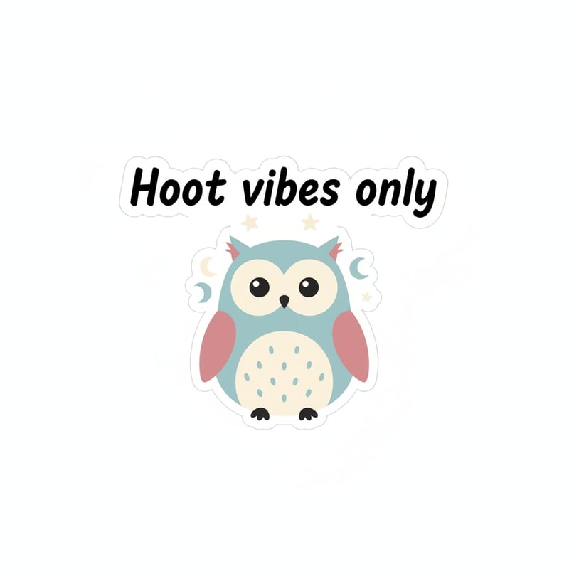 Minimalist Owl Sticker Design