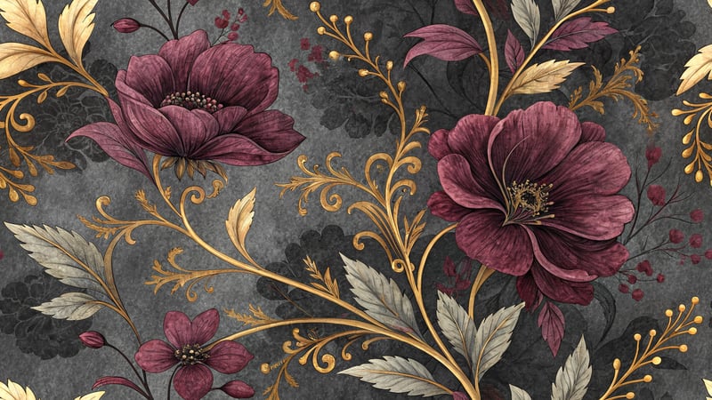 Gothic Floral Pattern Design