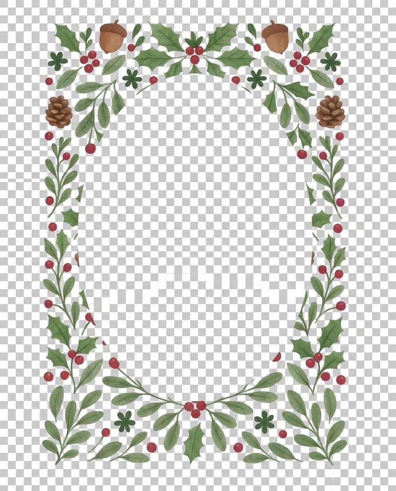 Vintage Botanical Frame - Burgundy & Sage