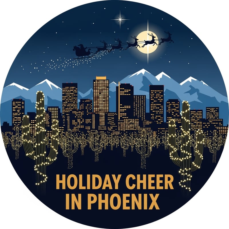 Phoenix Skyline Holiday Illustration