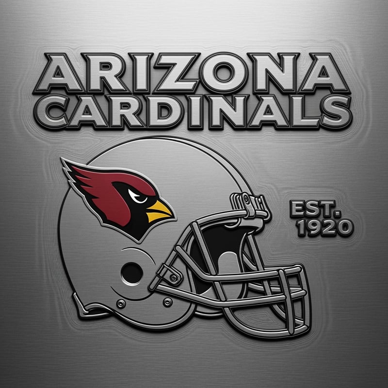 Arizona Cardinals Embossed Metallic Design
