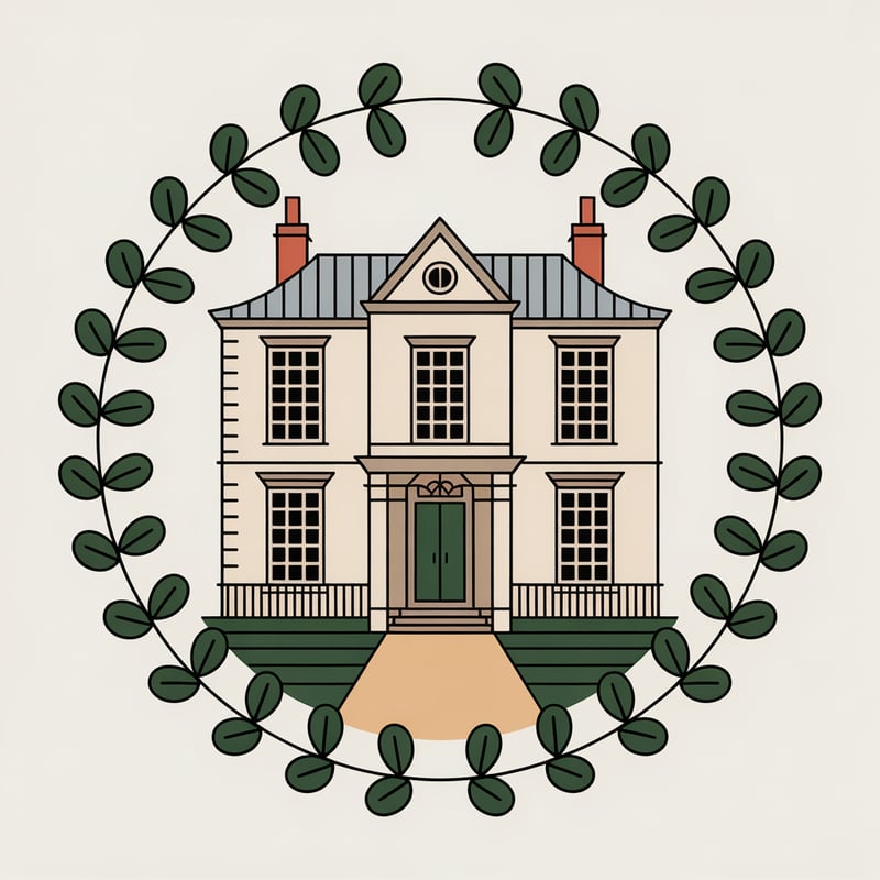 Georgian Manor Vector Art Patch