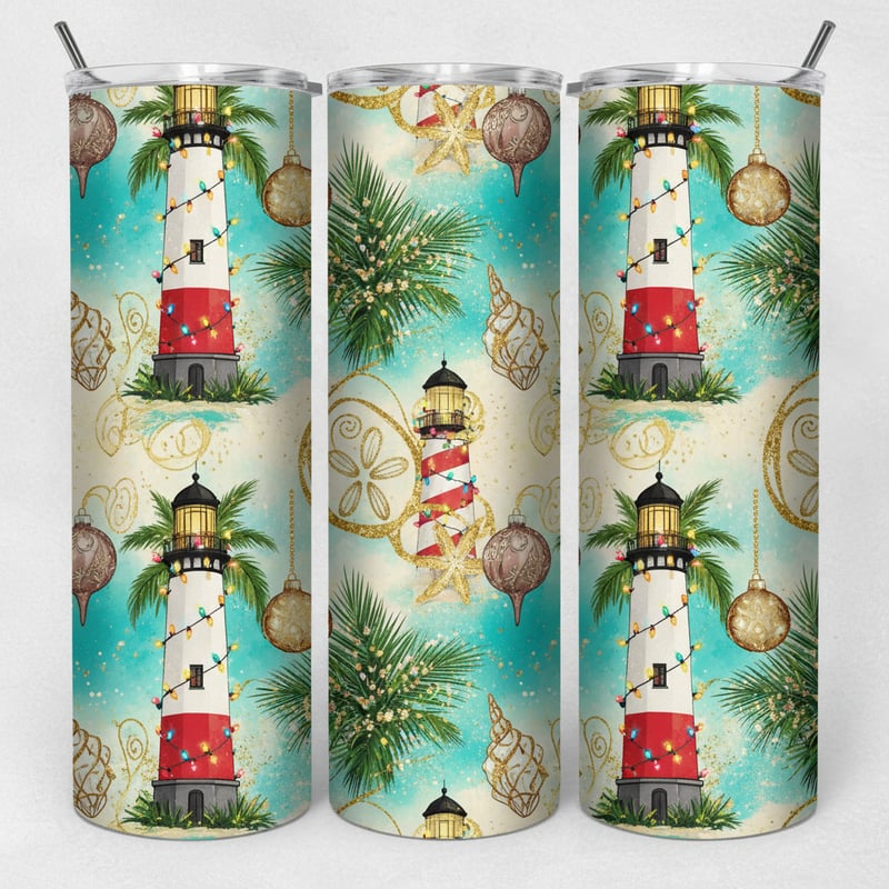 Florida Lighthouse Christmas Pattern