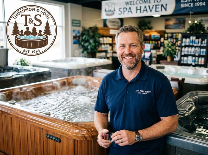 Hot Tub Store Owner Family Portrait