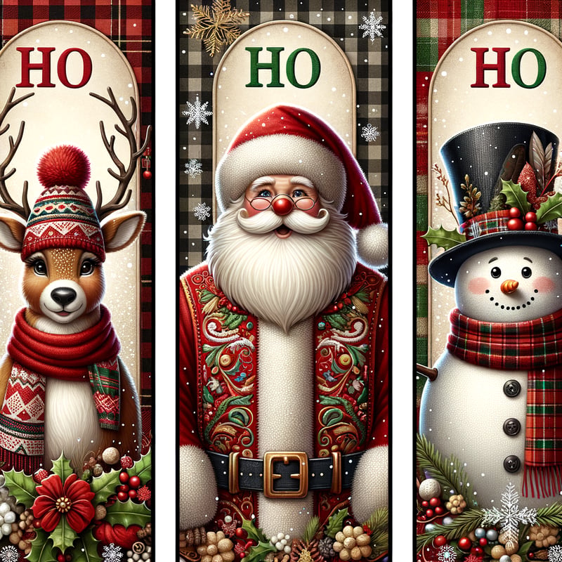 Three-Column HO HO HO Christmas Design