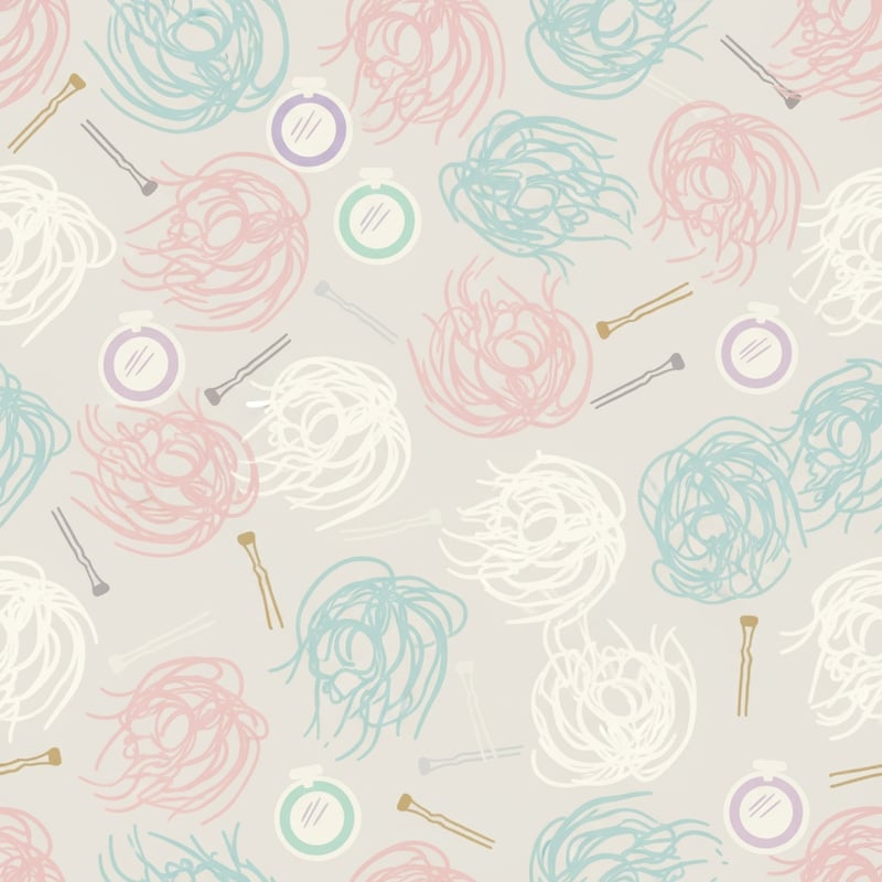 Seamless Vector Pattern of Hair Icons