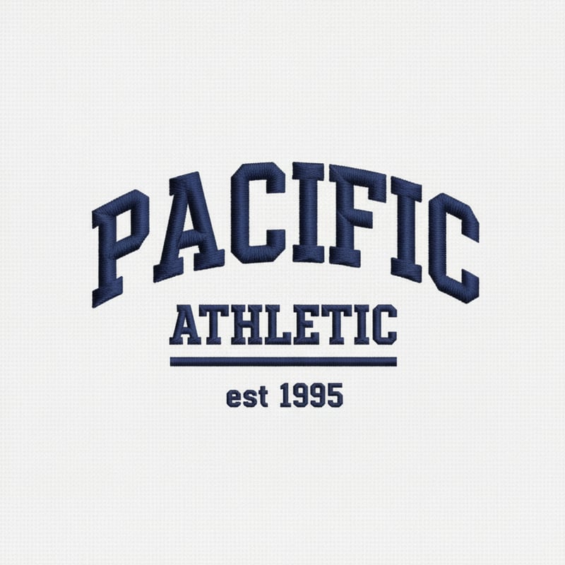 Embroidered Varsity Athletic Design