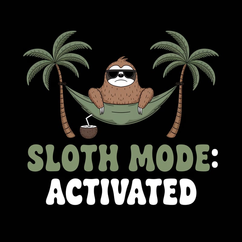 Grumpy Sloth in Sunglasses